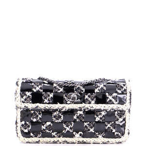 Chanel Vintage Cc Chain Flap Bag Woven #251812C25B